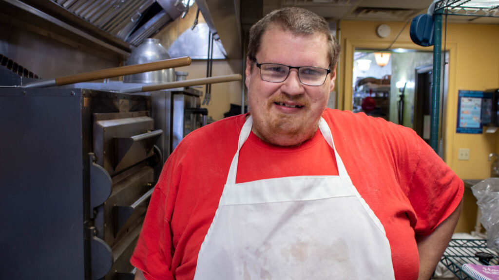 Mike in the bakery kitchen